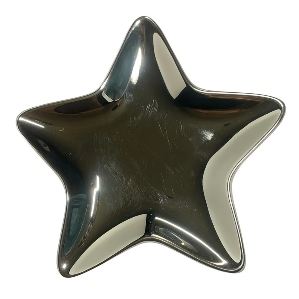 Avon Silver Star Candle Holder | Holiday Decor Vintage 2001 | Original Packaging